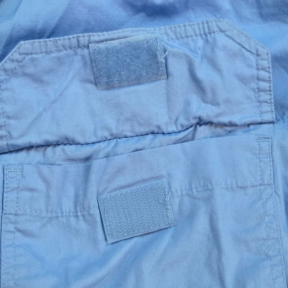 Berkley Fishing Shirt Mens XL SS Ventilated Mesh Back Utility Pockets Sky Blue